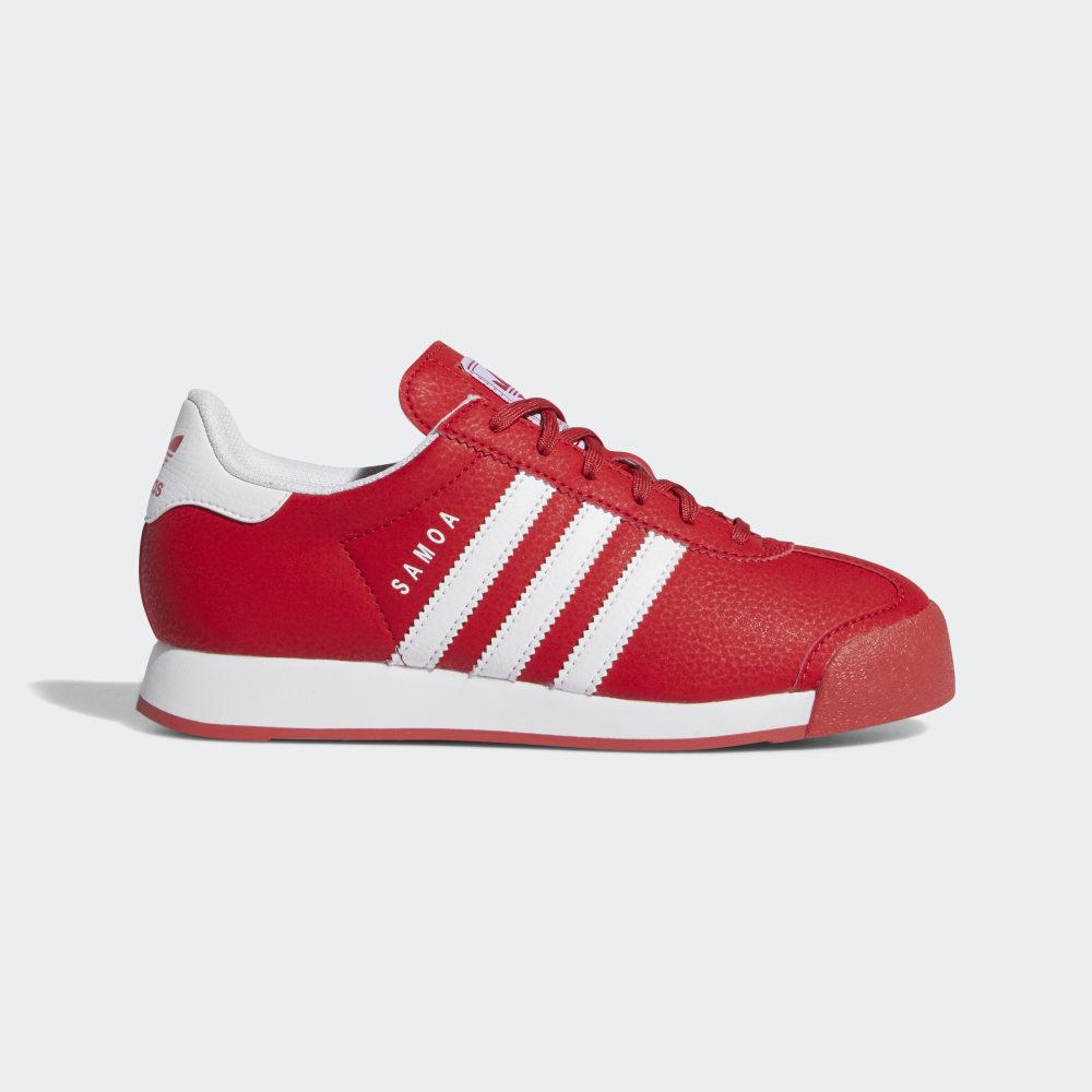 Adidas Girls' Samoa Originals Shoes Red/White Ireland EG6093